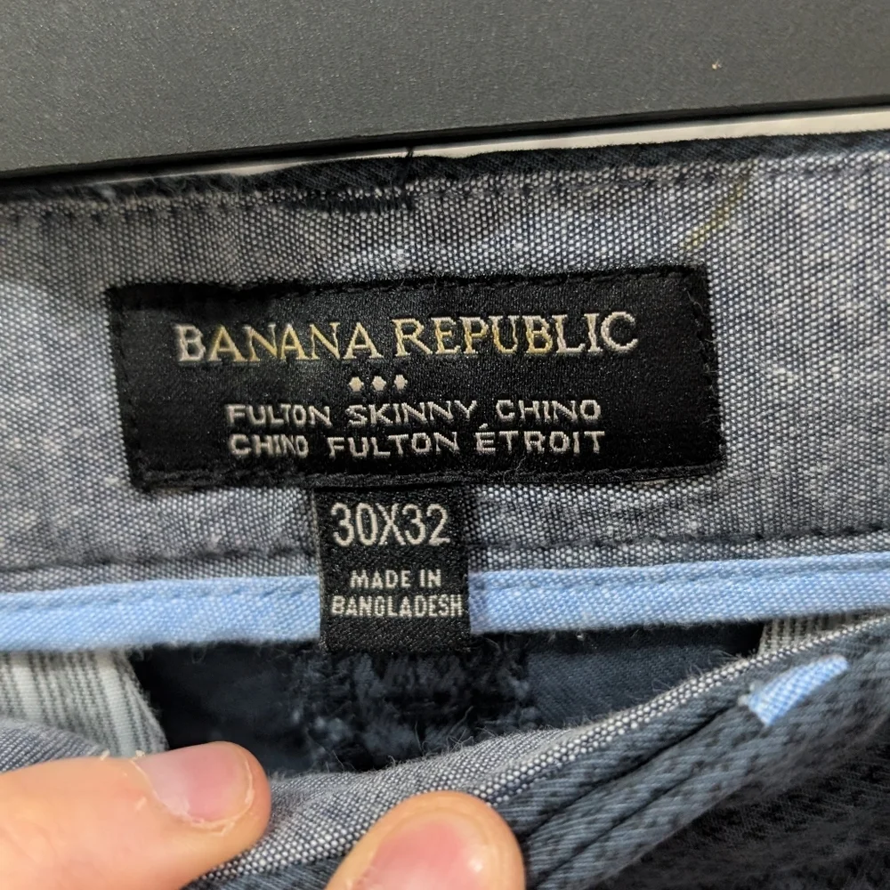 Banana Republic‎ Navy Blue Cotton Chinos